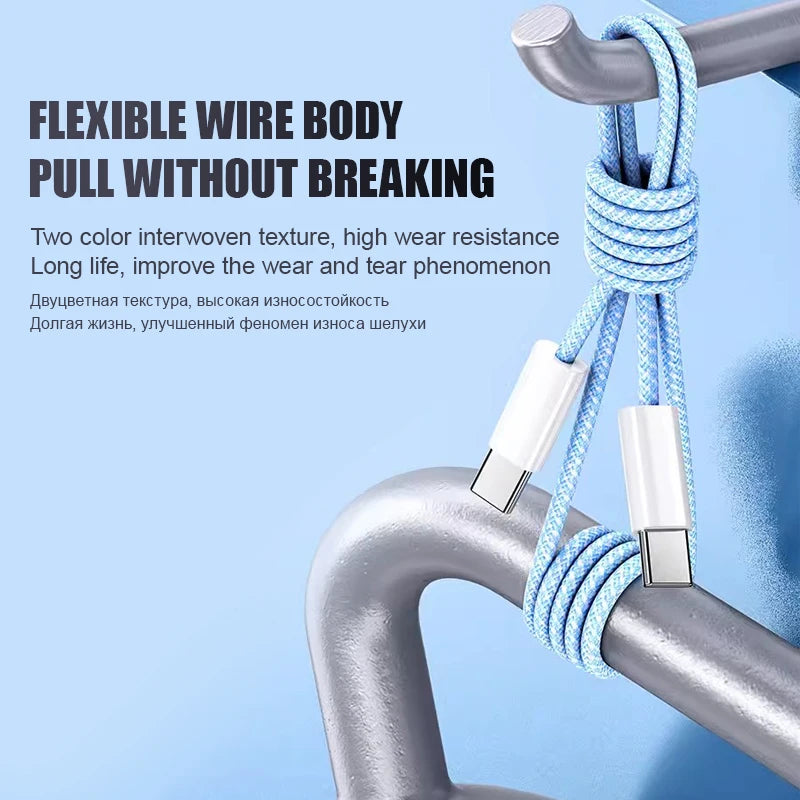 60W Braided USB-C Cable