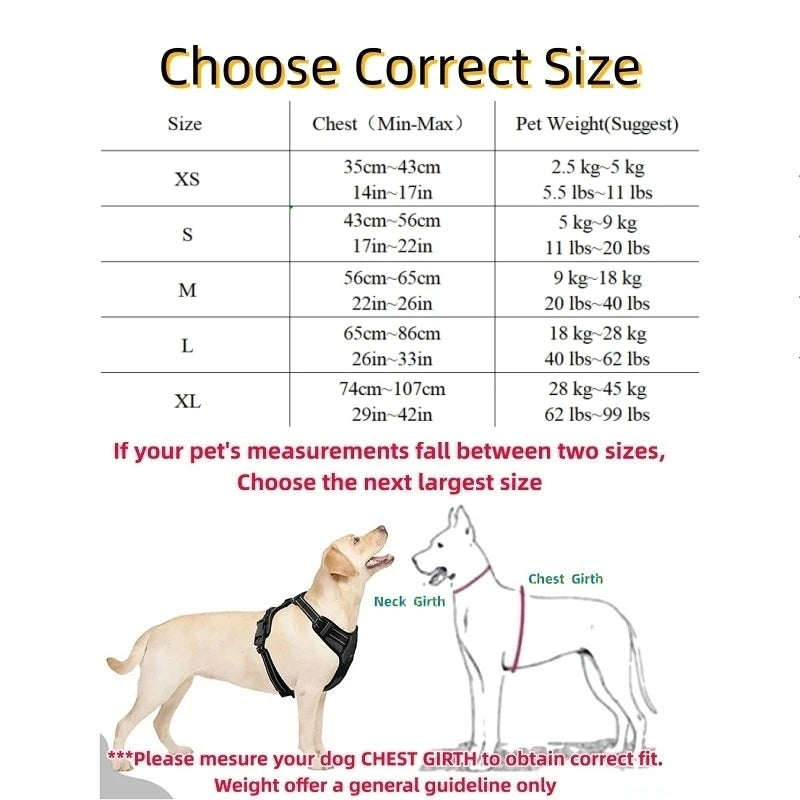 Reinforced Dog Vest Harness