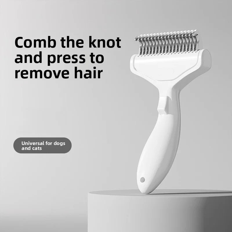 Pet Hair Knot Comb Cat Specific Hair Removal Comb Stainless Steel Cleaning Brush Press The Button To Remove Comb Hair