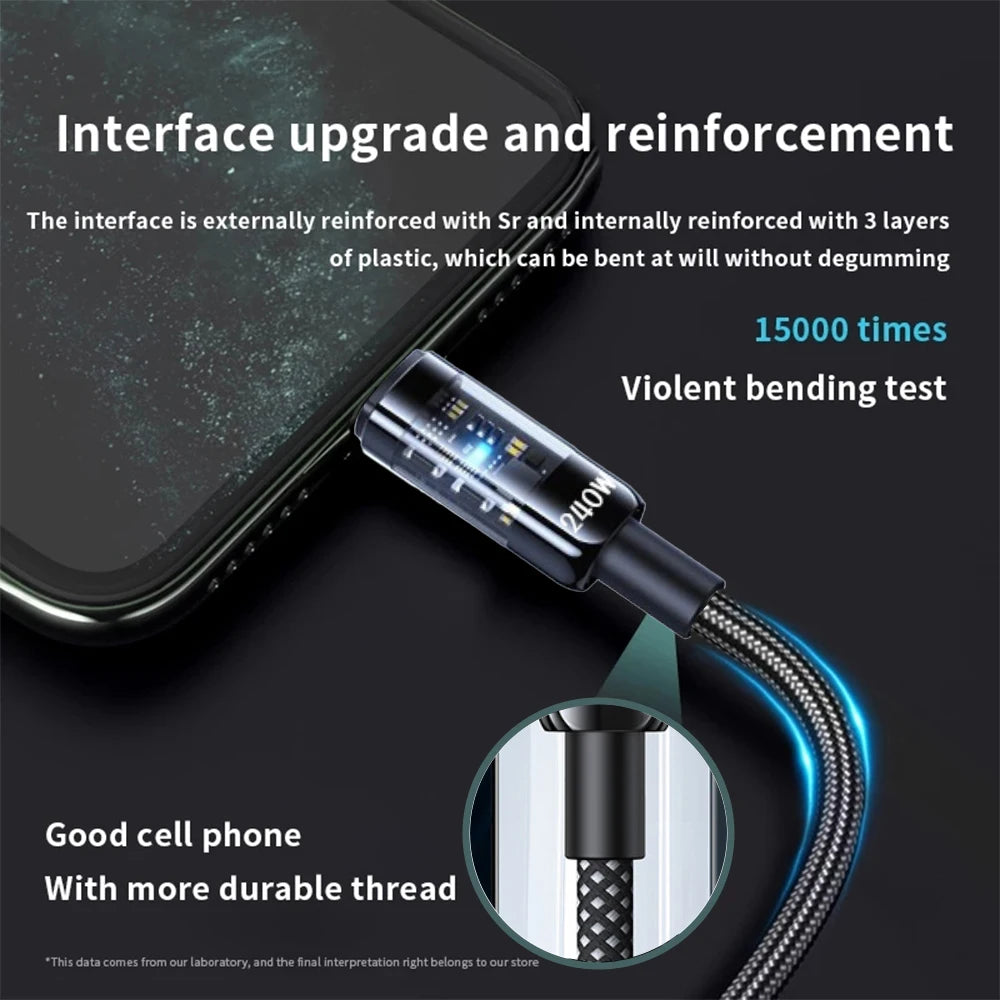 240W USB Type-C super fast charging cable