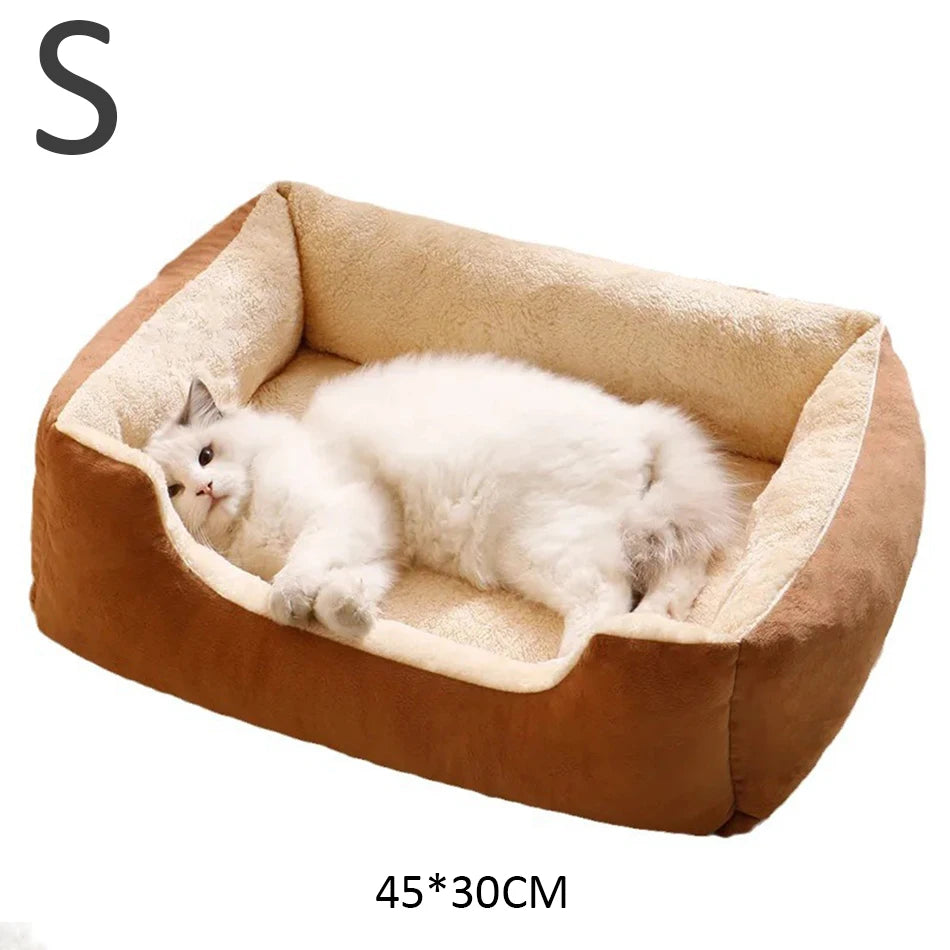 Cushioned Pet Basket Bed