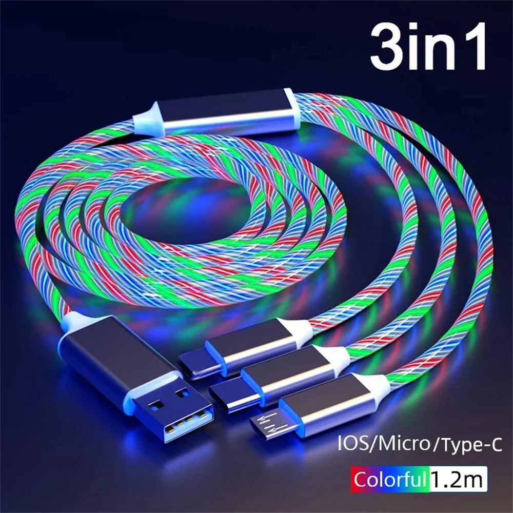 Glowing LED Fast-Charge Cable