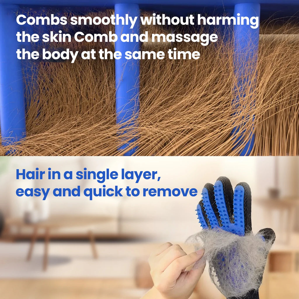 Pet Deshedding Brush & Massager