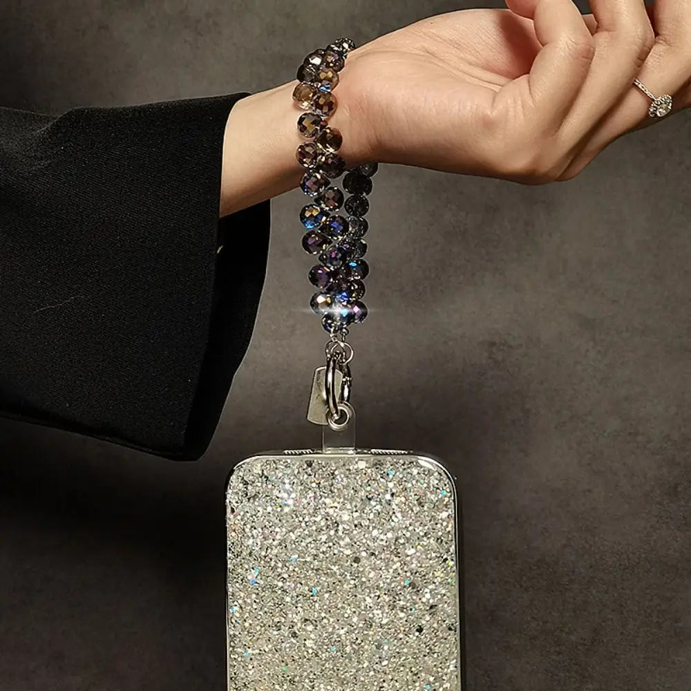 Beaded Crystal Phone Chain