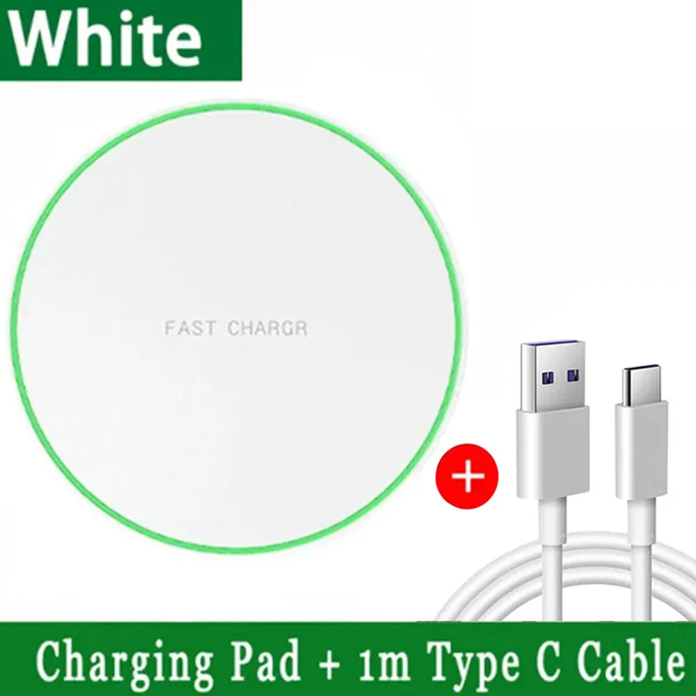 30W Fast Wireless Charger Pad For IPhone17 16 15 14 13 X Pro Max 8 Samsung Galaxy S23 Xiaomi Wireless Charging Station Chargers