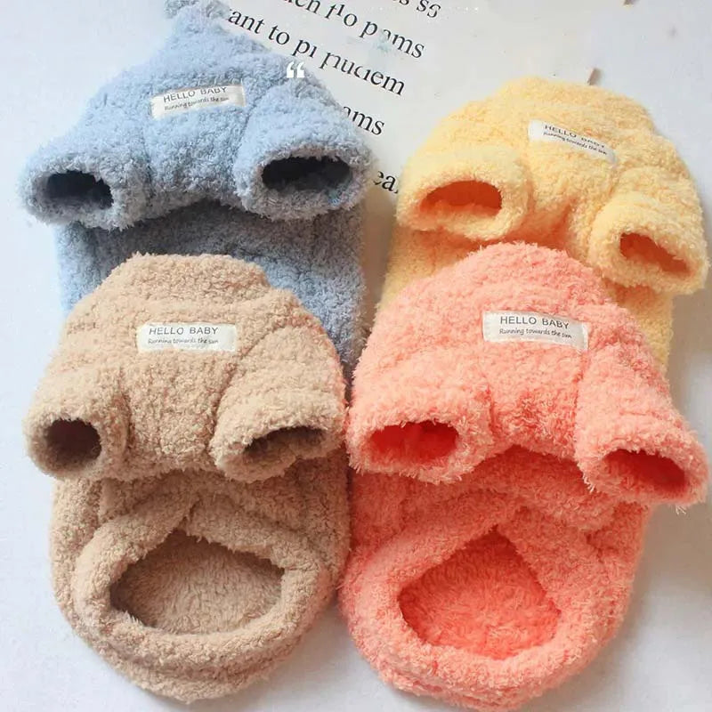 Soft fleece winter jacket for small dogs