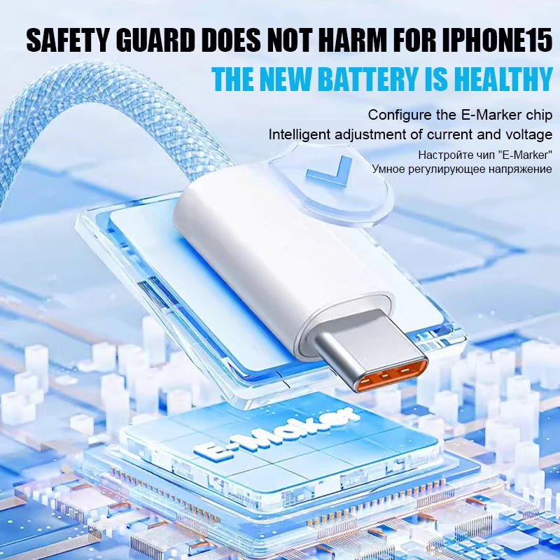 60W Braided USB-C Cable