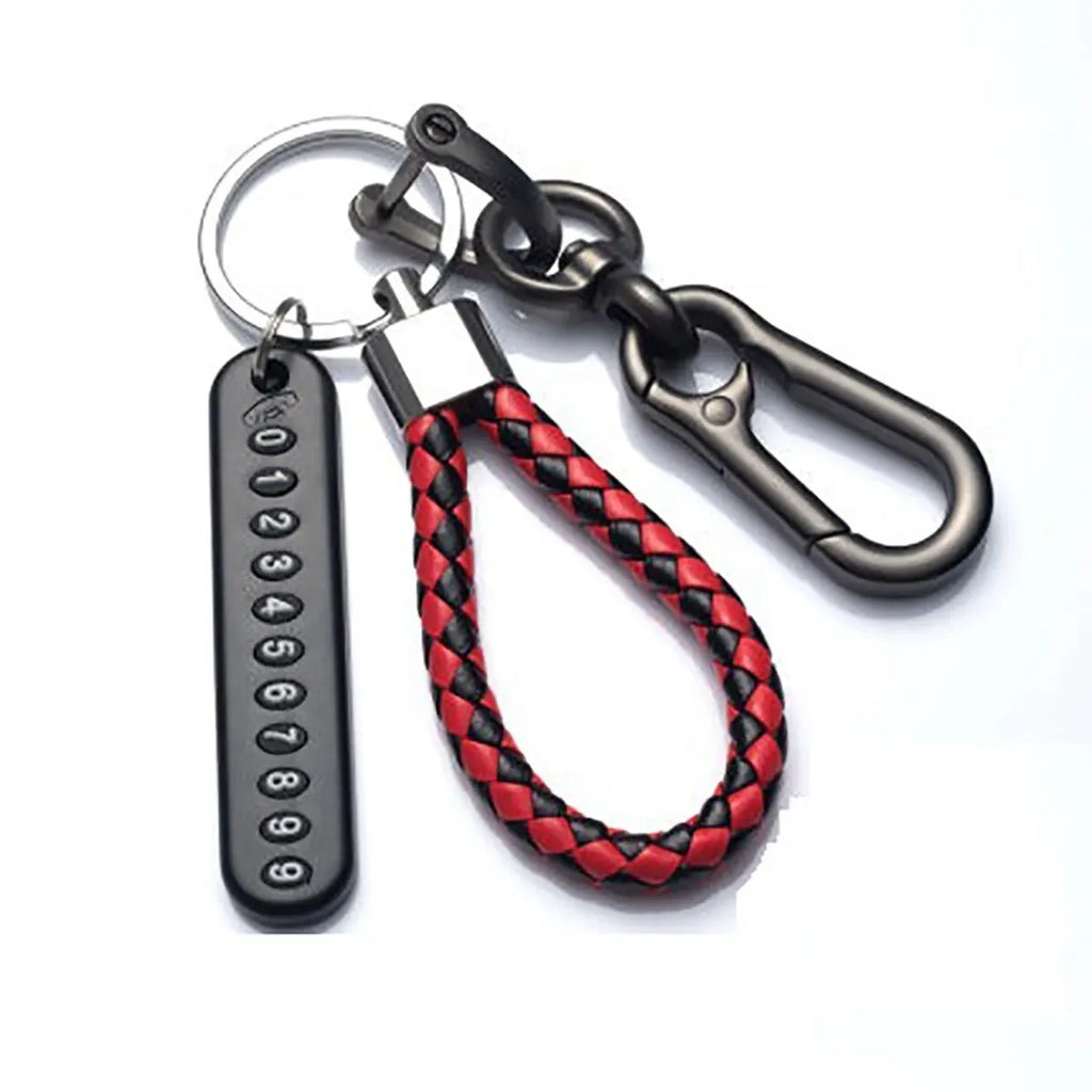 Woven Leather Phone Charm