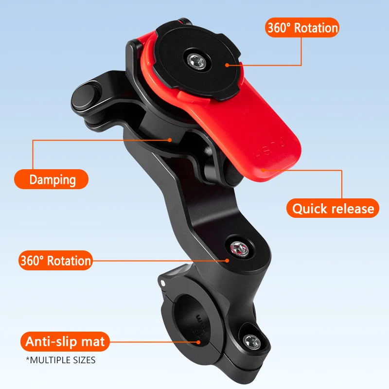 360-degree rotating phone mount for bike and motorcycle