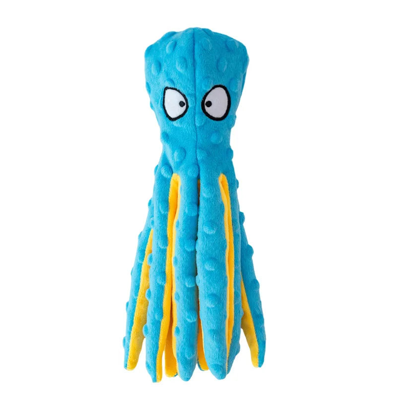 Dog Vocal Toys Octopus Non-stuffed Soft Plush Toy Puppy Educational Teething Chew Toys Pet Supplies for Small Medium Dogs
