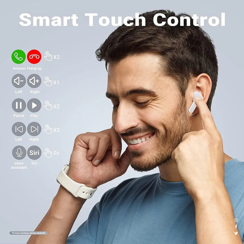 Transparent LED Wireless Earbuds