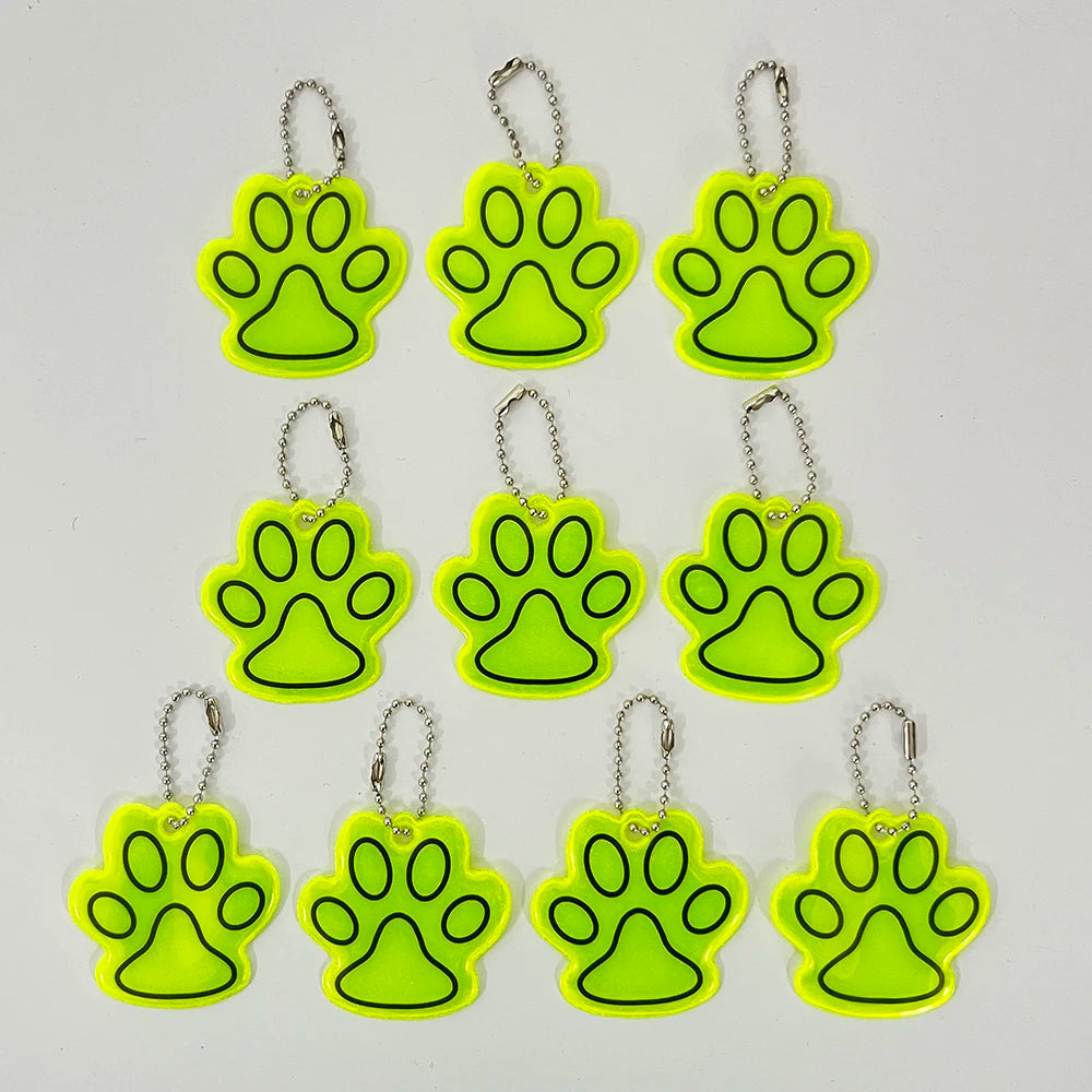 Reflective Paw Keychain Set