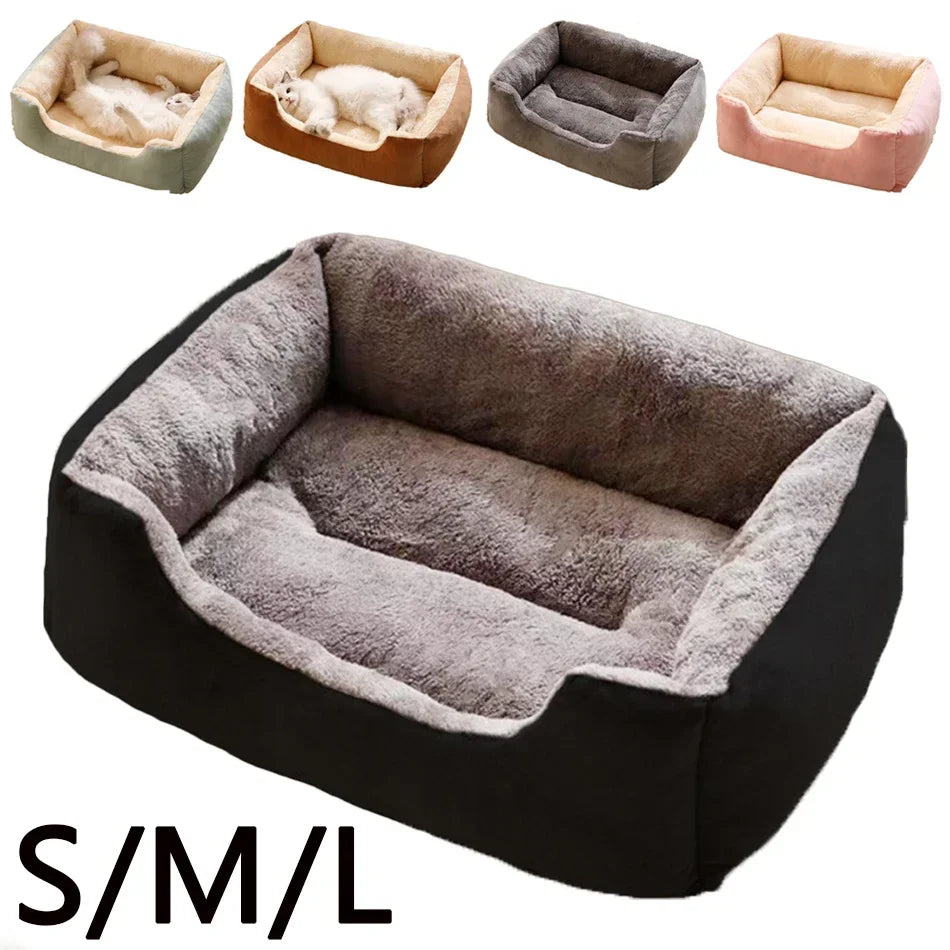 Cushioned Pet Basket Bed
