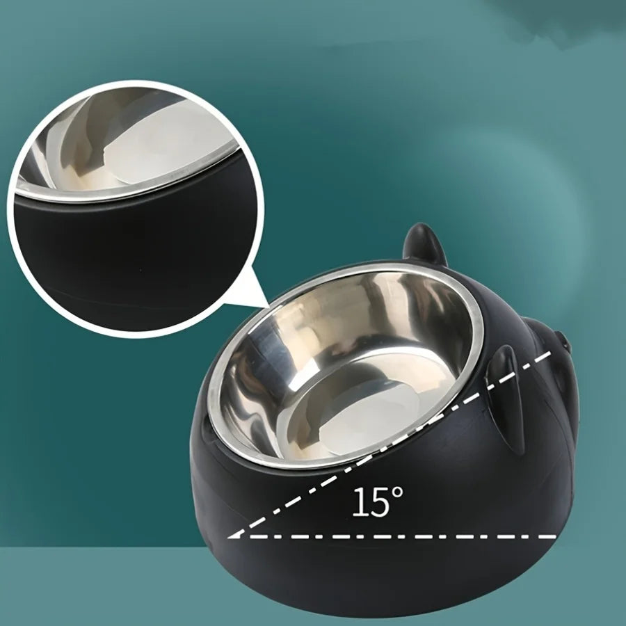 Neck-Guard Elevated Cat Bowl