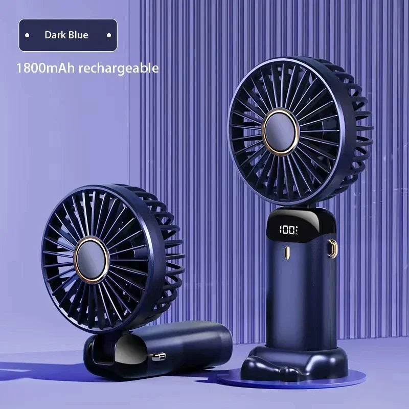 Rechargeable Neck Fan with Phone Stand