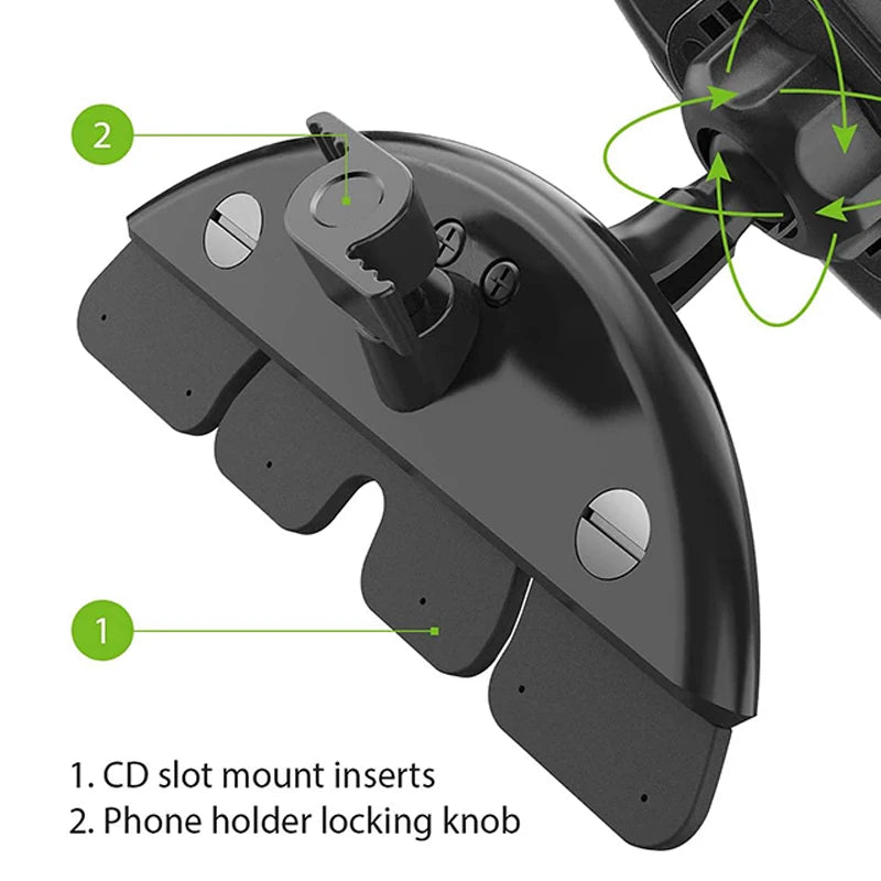 CD Slot Phone Mount