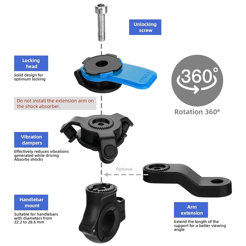 360° Bike & Moto Phone Mount
