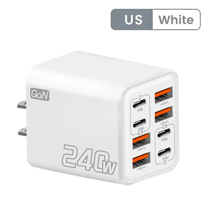 240W GaN 8-in-1 Fast Charger