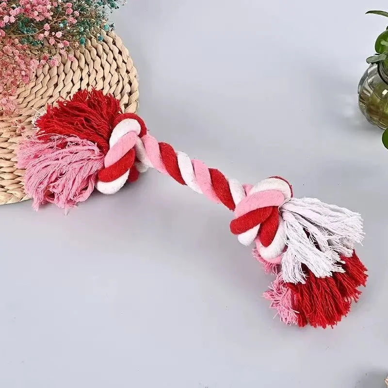 Cotton rope knot chew toy for small dogs and puppies