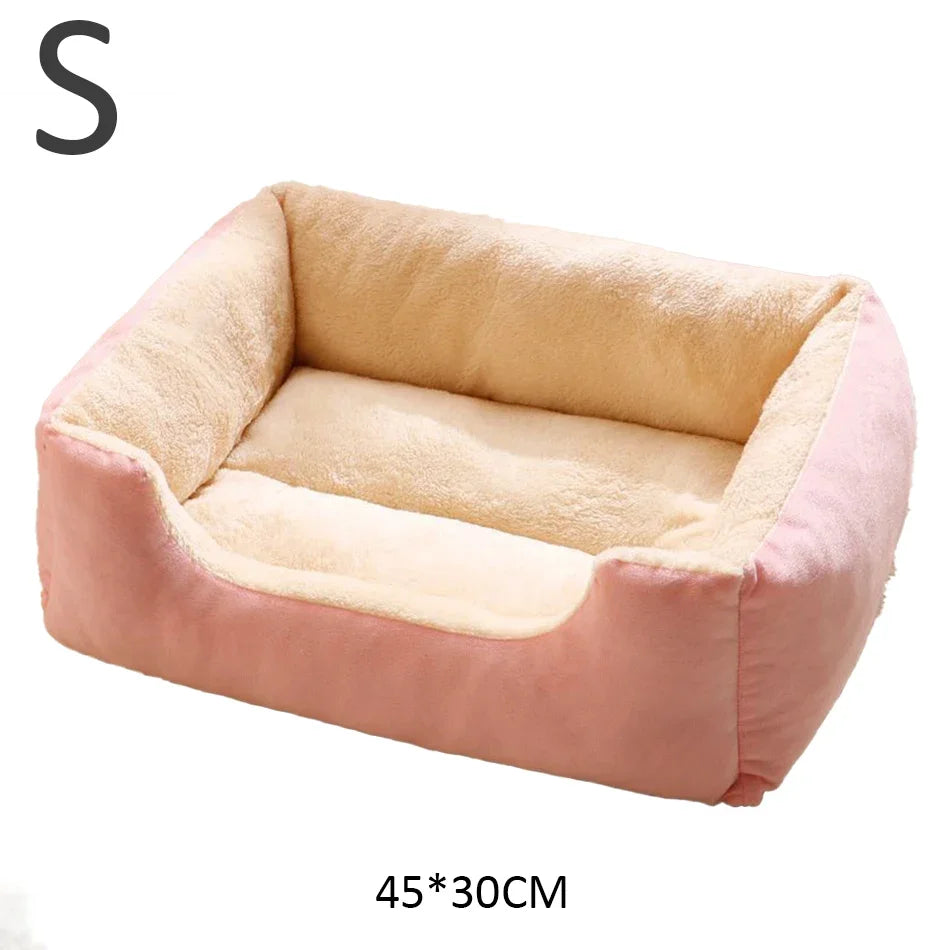 Cushioned Pet Basket Bed