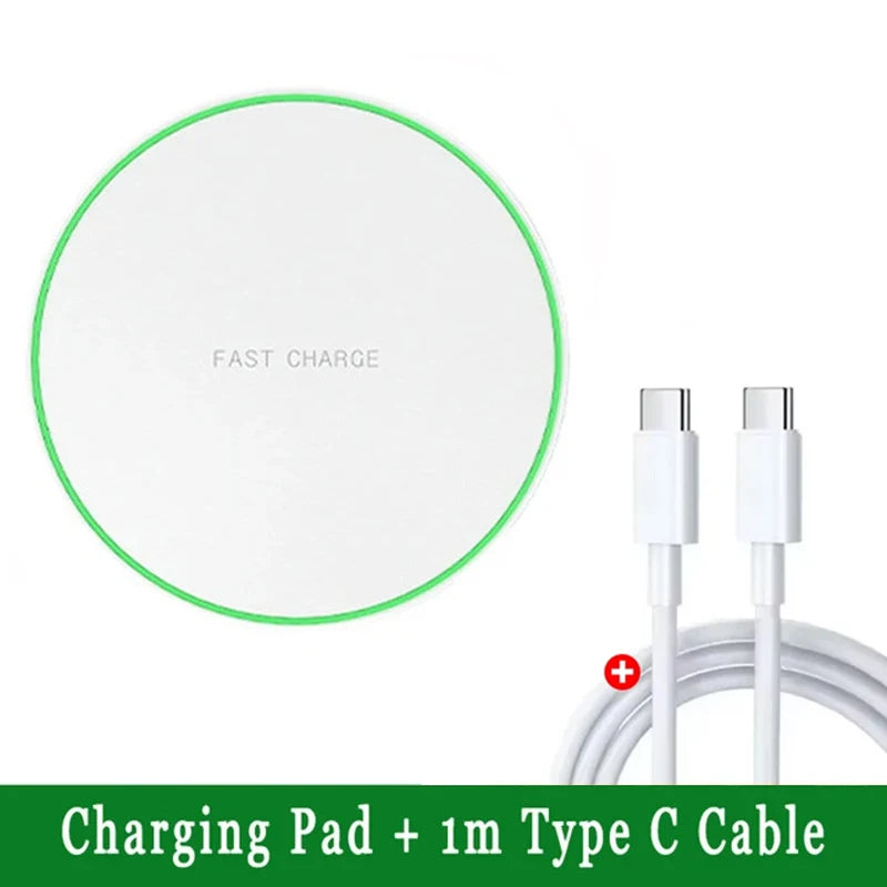 30W Fast Wireless Charger Pad For IPhone17 16 15 14 13 X Pro Max 8 Samsung Galaxy S23 Xiaomi Wireless Charging Station Chargers