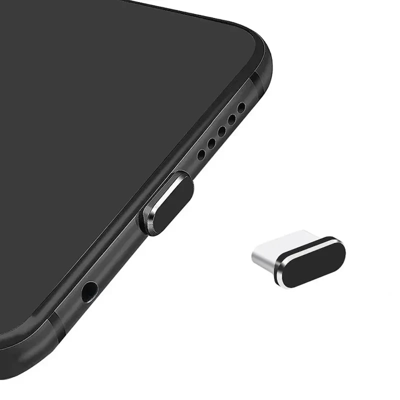 USB-C dust plugs with cleaning brush set