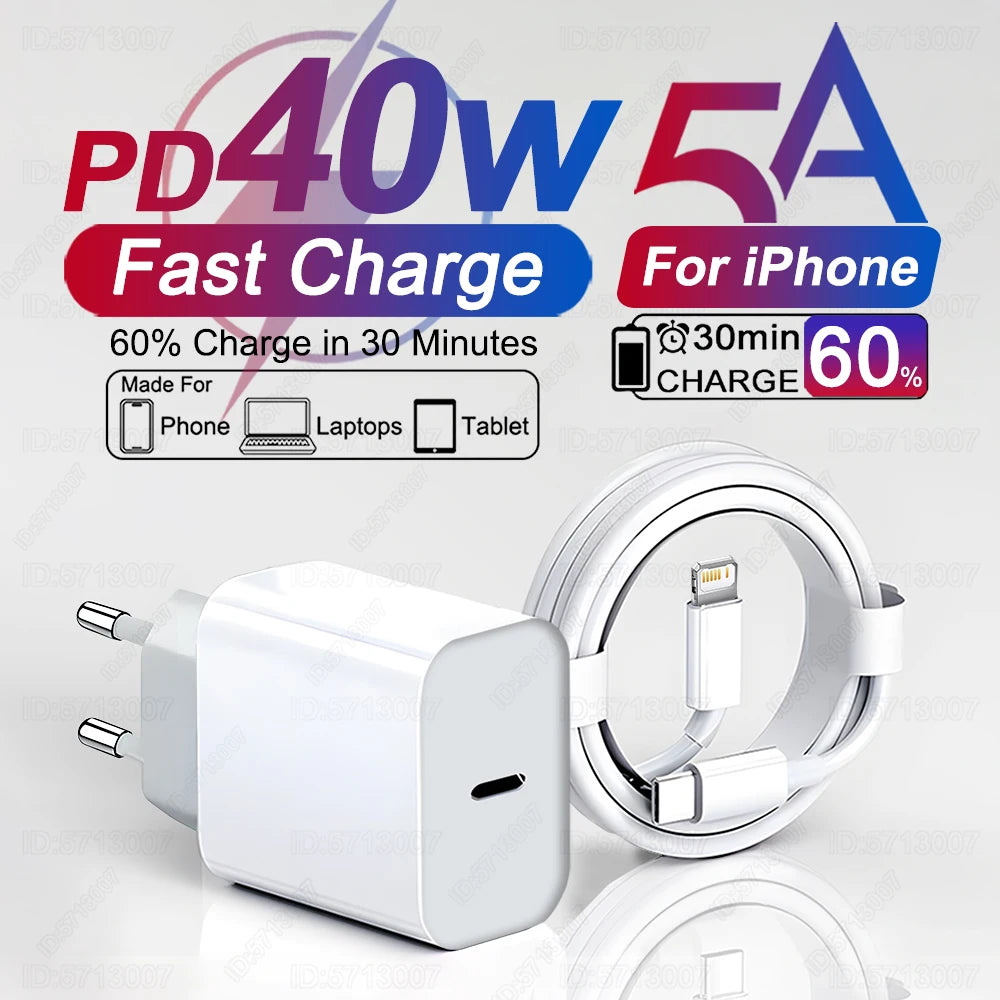 40W Fast PD iPhone Charger
