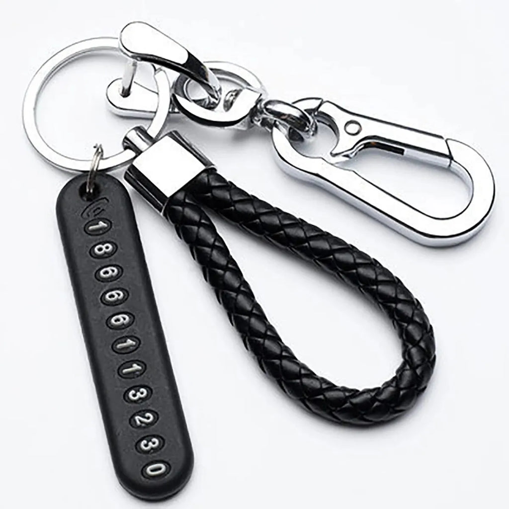 Woven Leather Phone Charm