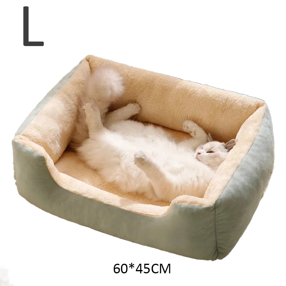 Cushioned Pet Basket Bed