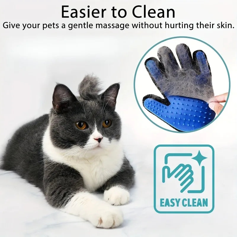 2-in-1 Silicone Grooming Gloves