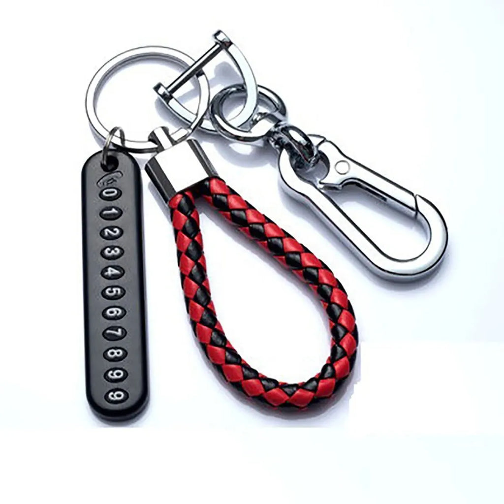 Woven Leather Phone Charm