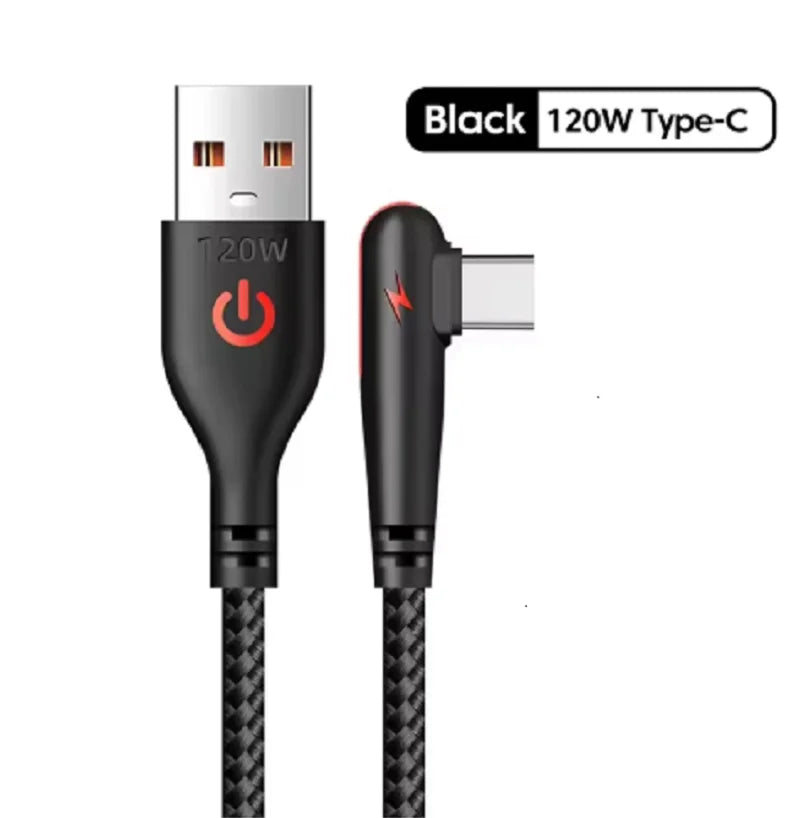Braided Elbow USB-C Cable