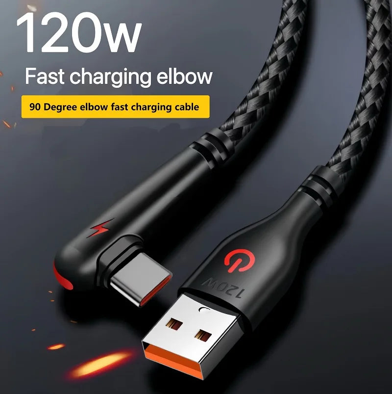 Braided Elbow USB-C Cable