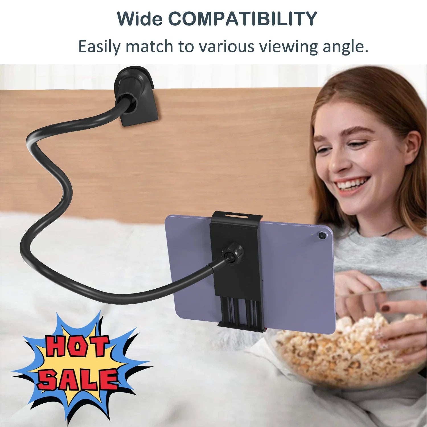Gooseneck Bed Phone Stand