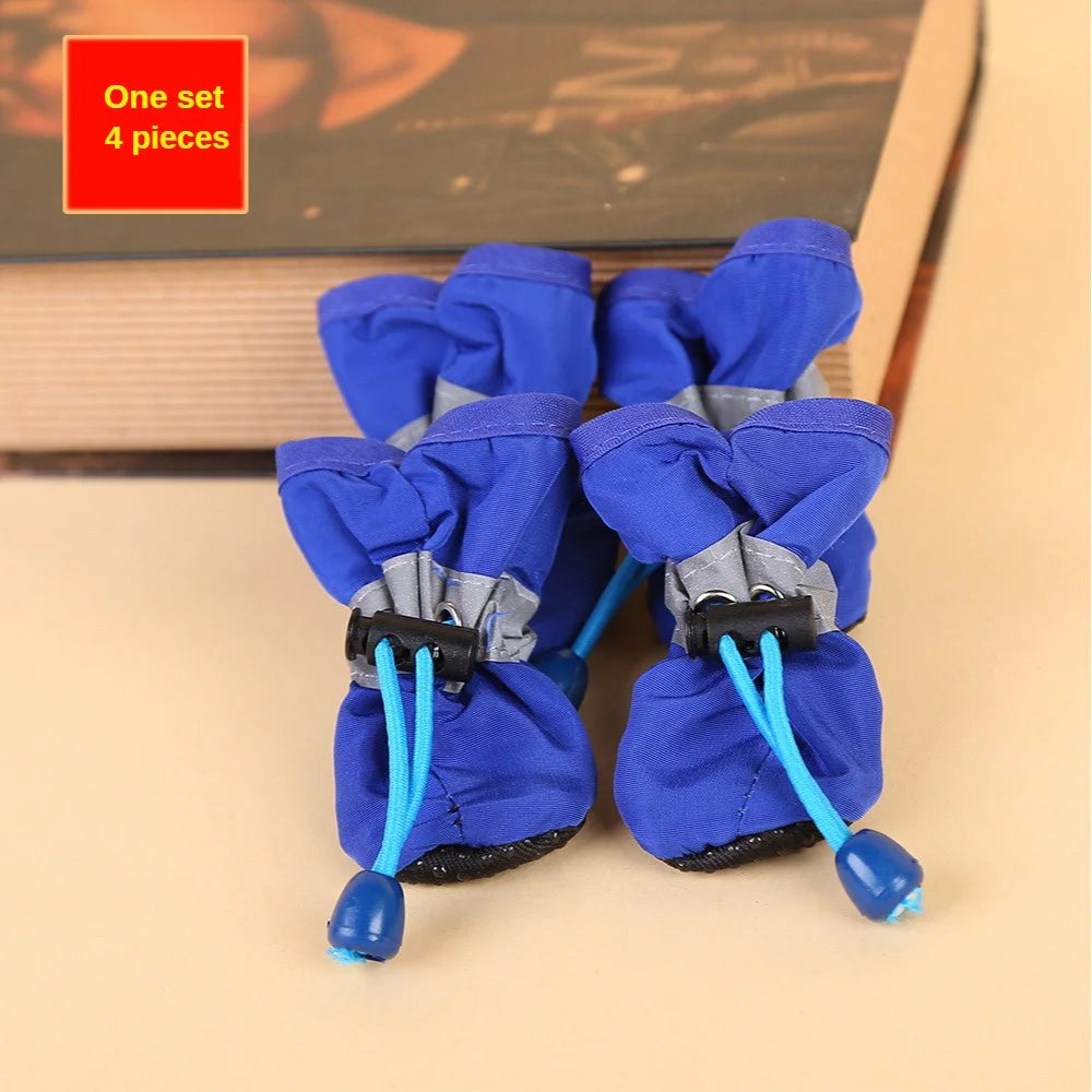 Set of waterproof rain shoes for small dogs