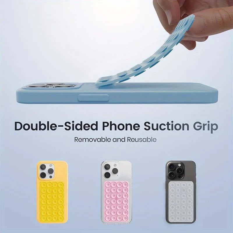Silicone suction cup stand holding a phone