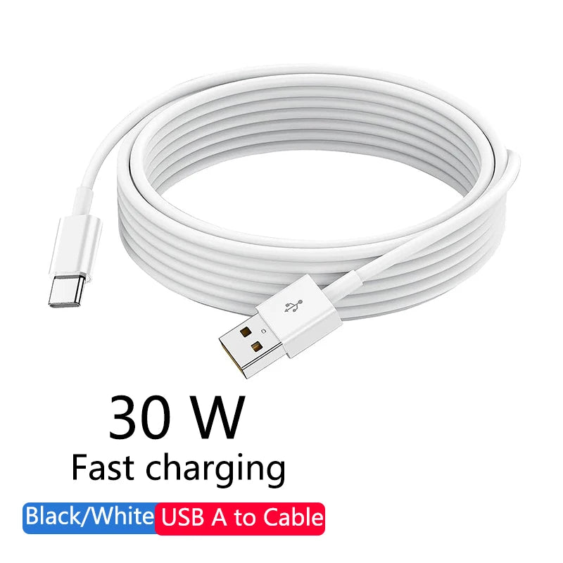 30W Multi-Color Charging Cable