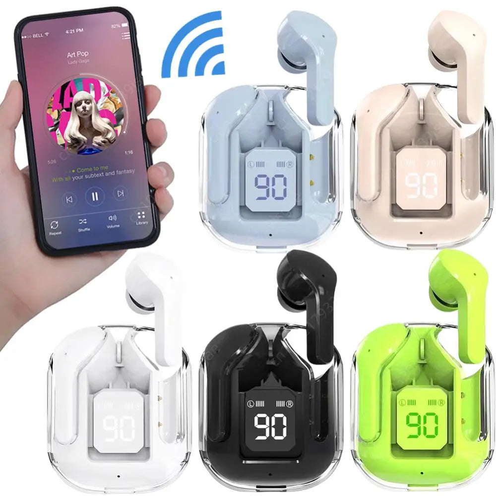 Transparent LED Wireless Earbuds