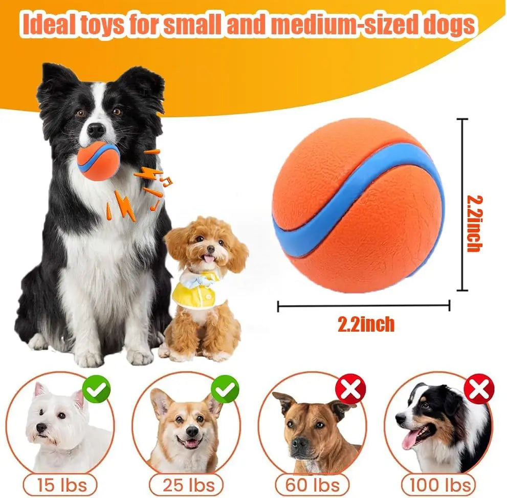 Premium Natural Rubber Dog Ball Toy, Non-Toxic Elasticity Bouncy Ball for Large Dogs, Interactive Training & Exercise