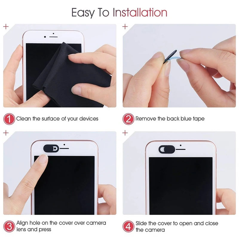 100/20/10/5/1pcs Sliding Webcam Cover Laptop Camera Cover Slider Phone Antispy For iPad Macbook Tablet Lenses Privacy Sticker