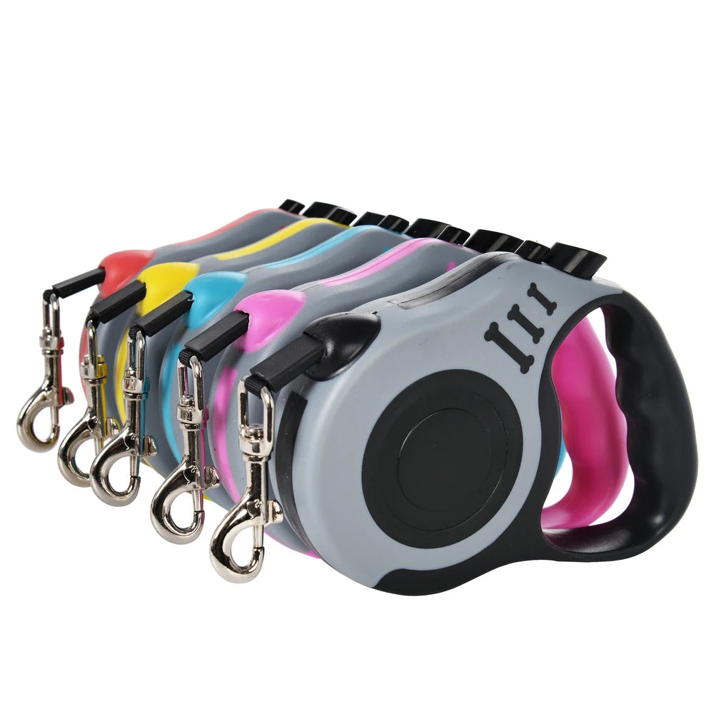 Retractable Dog Leash 3m 5m Automatic Self-Locking Nylon Lead for Medium Large Small Dogs Outdoor Walking Hiking Travel