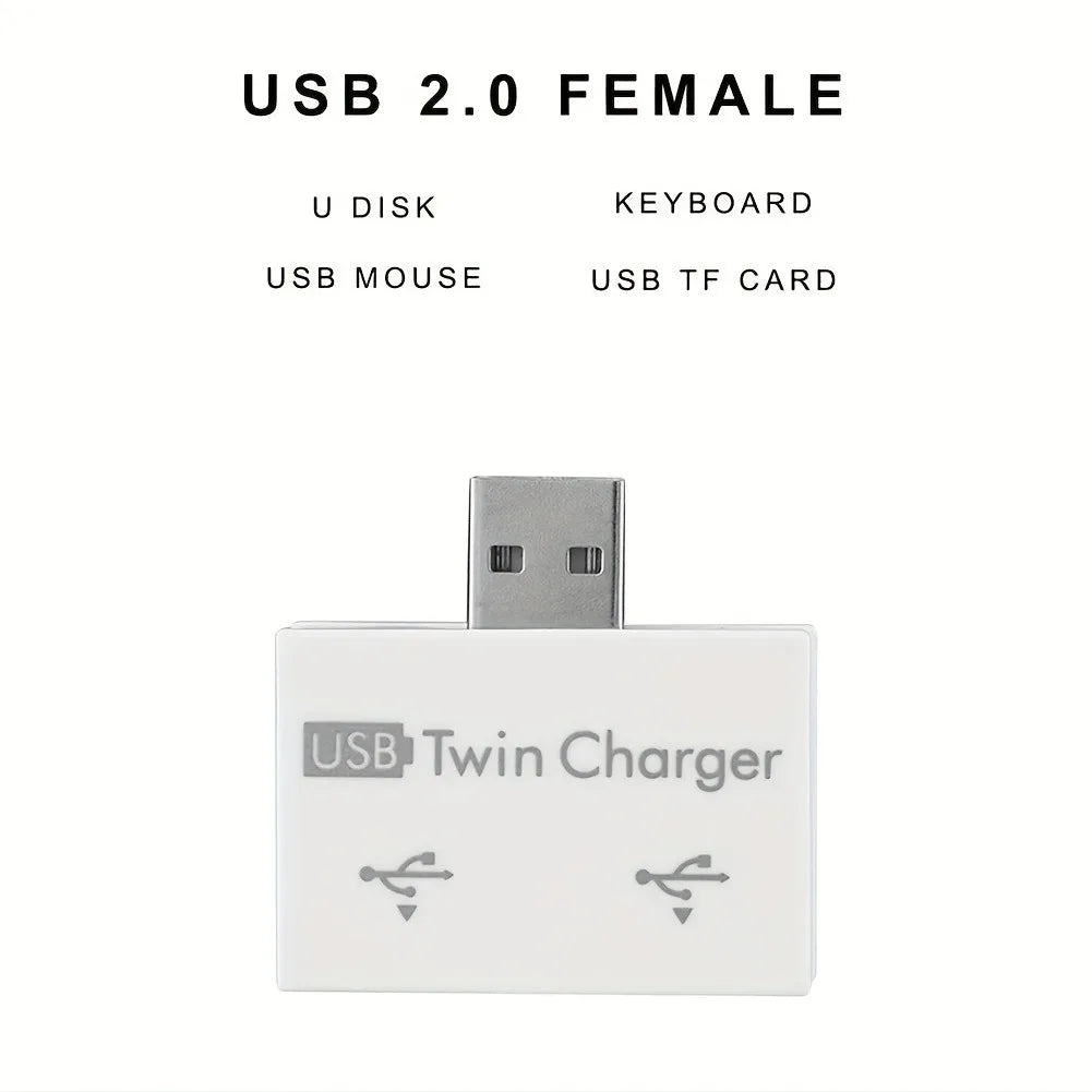 USB 2-Port Splitter Hub