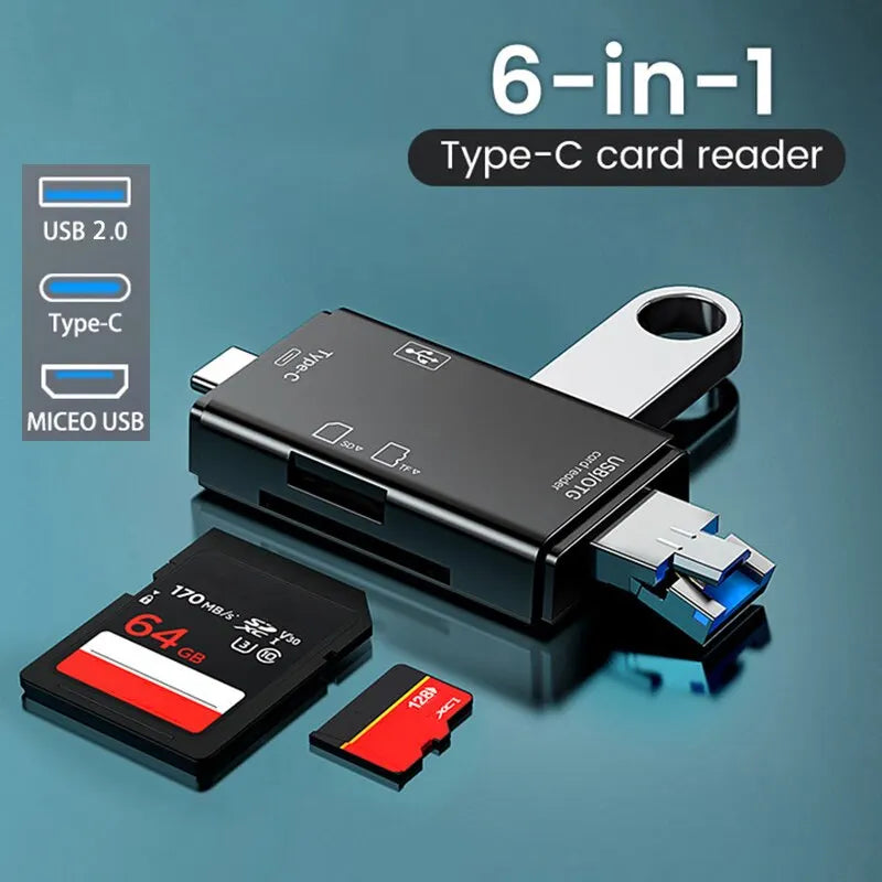 6-in-1 USB-C Card Reader