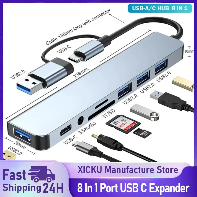 8-in-1 USB-C Docking Hub