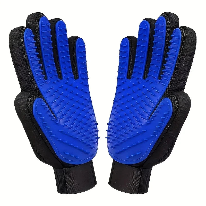 2-in-1 Silicone Grooming Gloves