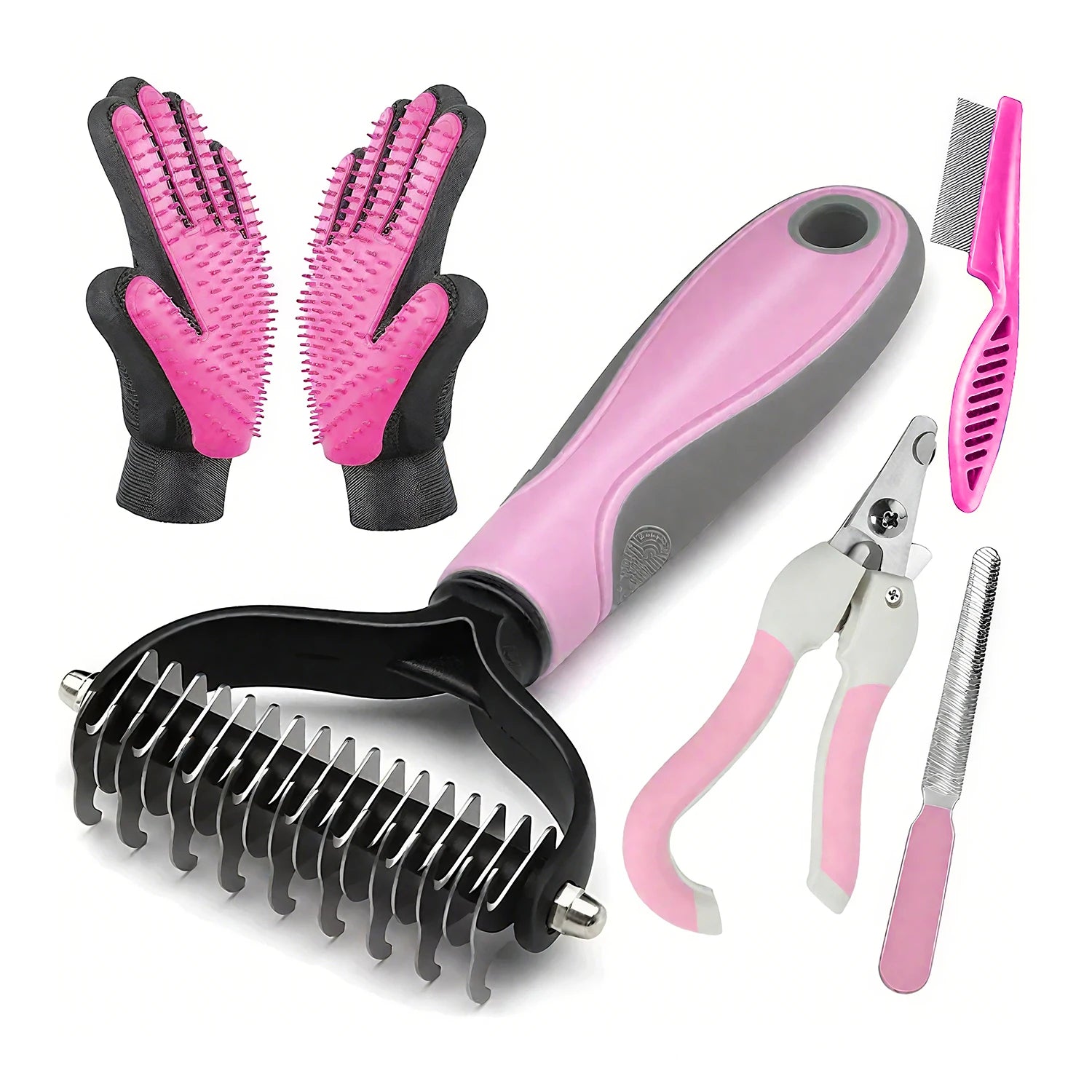 Pet Deshedding Brush & Massager