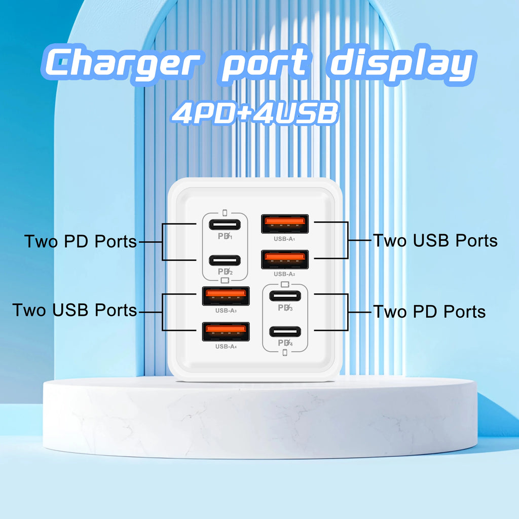 240W GaN 8-in-1 Fast Charger
