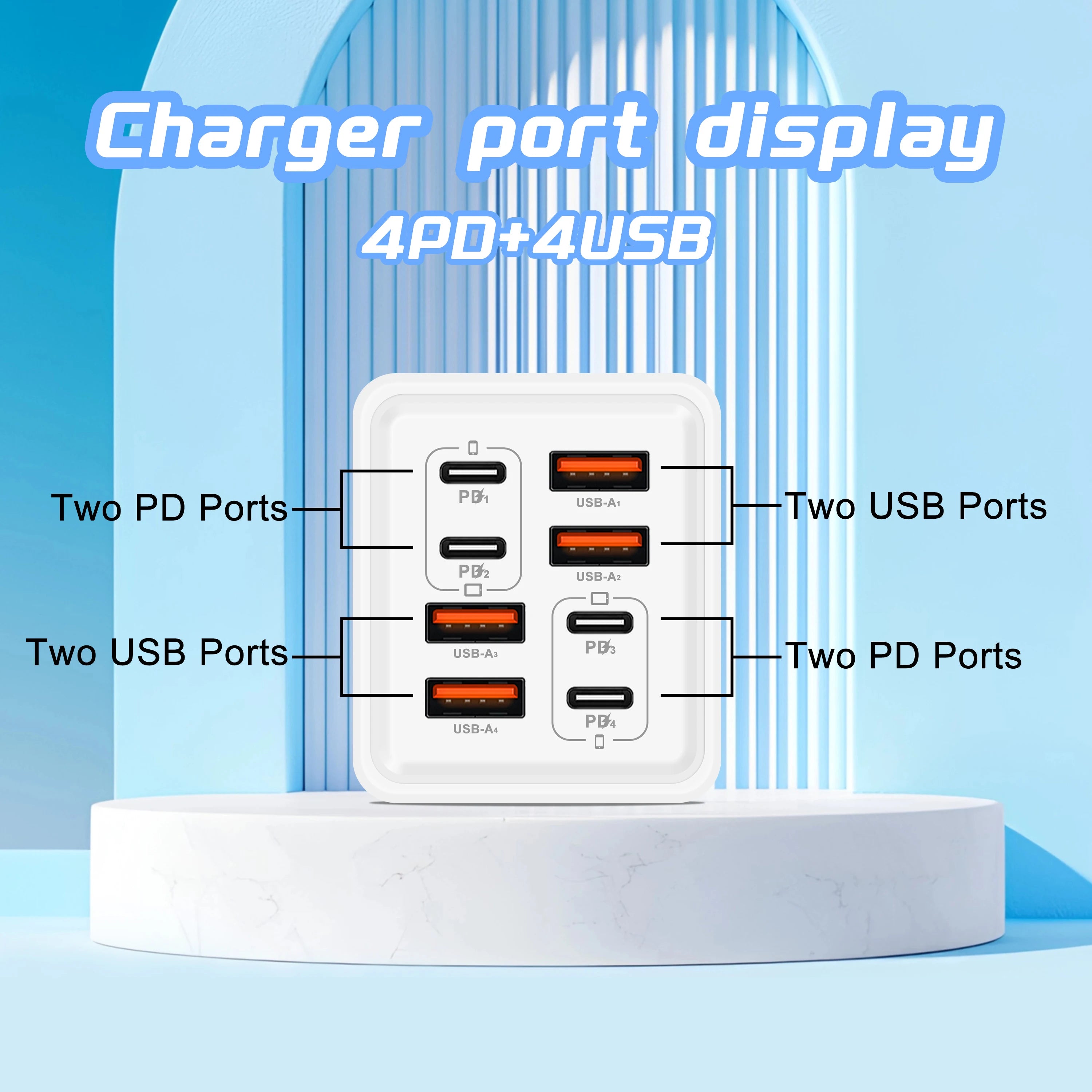 240W GaN 8-in-1 Fast Charger