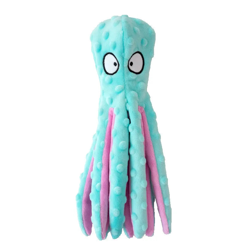 Dog Vocal Toys Octopus Non-stuffed Soft Plush Toy Puppy Educational Teething Chew Toys Pet Supplies for Small Medium Dogs