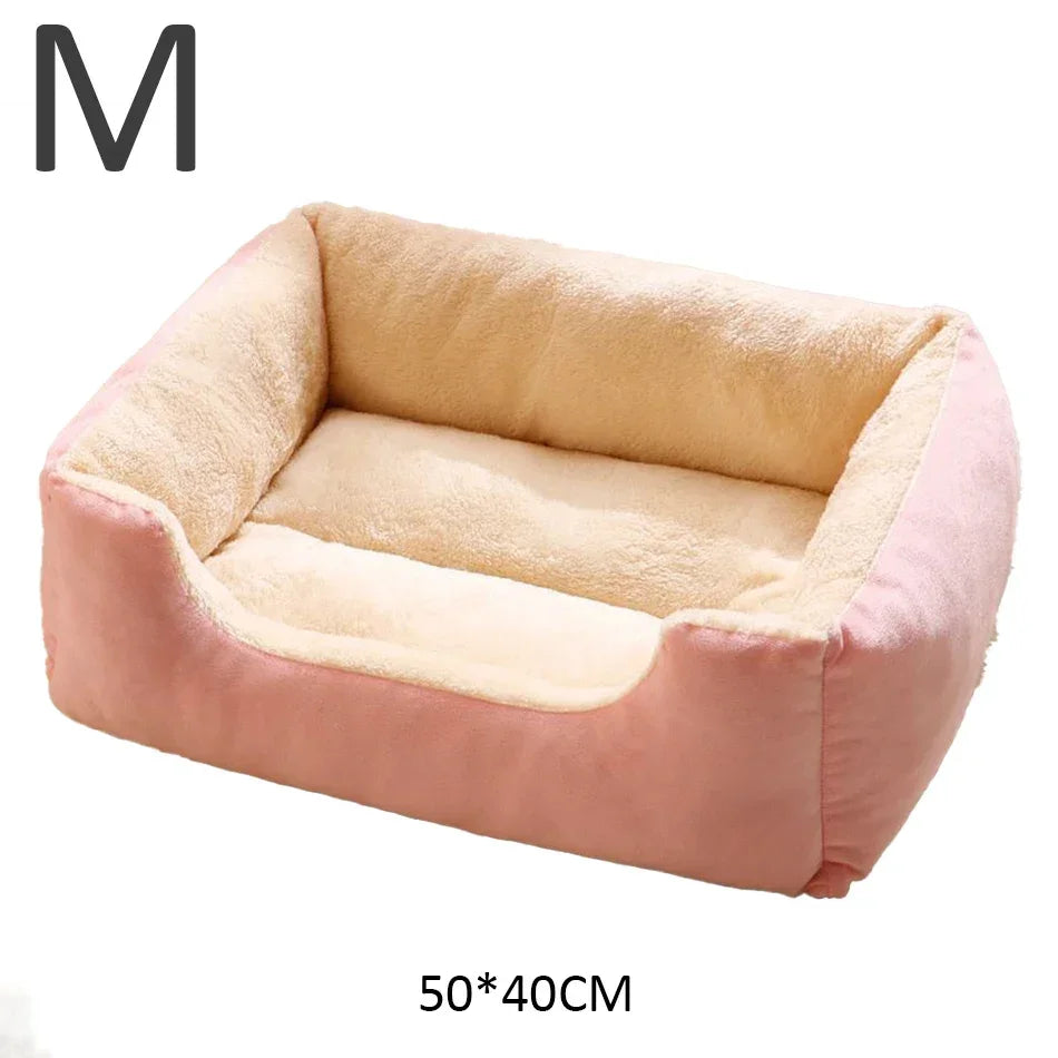 Cushioned Pet Basket Bed
